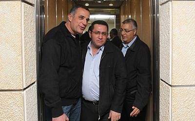 Histadrut Chairman Ofer Eini leaving National Labor Court on Wednesday (photo credit: Nati Shohat/Flash90)