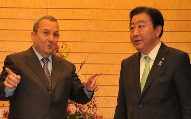 Ehud Barak in a meeting with Japanese Prime Minister Yoshihiko Noda on Wednesday (photo credit: Defense Ministry/Flash90)