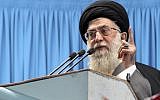 Iranian supreme leader Ayatollah Ali Khamenei (photo credit: AP/Office of the Iranian Supreme Leader)