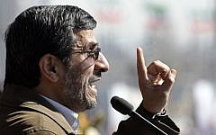 Iranian President Mahmoud Ahmadinejad (photo credit: AP/Vahid Salemi)