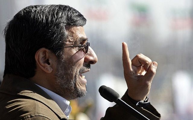 Iranian President Mahmoud Ahmadinejad (photo credit: AP/Vahid Salemi)