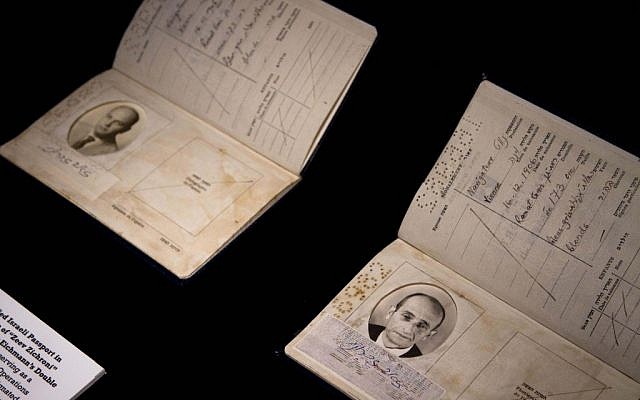 A forged Israeli passport used to smuggle Eichmann out of Argentina (photo credit: AP/Dan Balilty)