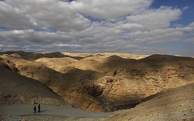 The Judean Desert near St. George Monastery, outside Jerusalem.  (photo credit: AP/Dusan Vranic)