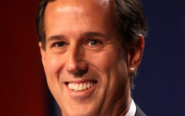 GOP primary hopeful Rick Santorum (photo credit: CC-BY-SA Gage Skidmore, Wikimedia Commons)