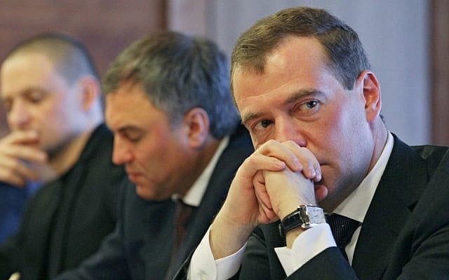 Russian President Dmitry Medvedev (photo credit: AP)