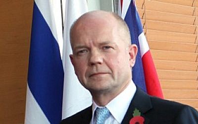 British Foreign Secretary William Hague (photo credit: Yossi Zamir/Flash 90)