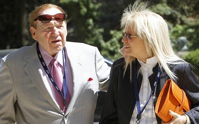 Sheldon Adelson and his wife, Miriam Ochshorn (photo credit: Miriam Alster/File/Flash90)