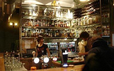 A view of the bar (photo credit: Jessica Steinberg/The Times of Israel) A view of the bar (photo credit: Jessica Steinberg/The Times of Israel)