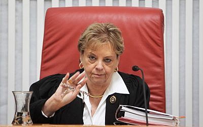 Former Supreme Court president Dorit Beinisch (Miriam Alster/Flash90)