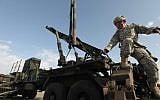 US Army officers stand at a Patriot anti-missile battery site during a joint Israeli-US air defense exercise in Tel Aviv, in 2009. (photo credit: Ziv Koren/Flash90)