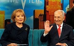 President Shimon Peres with Barbara Walters on ABC last year. (photo credit: Moshe Milner/GPO/ Flash90)