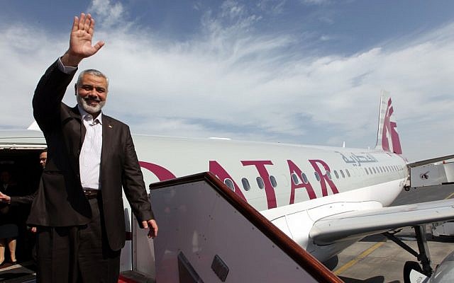 Palestinian PM in the Gaza Strip, Ismail Haniyah heads to meet Bahrain's King Hamad bin Isa Al Khalifa, in the Bahraini capital of Manama on Feb. 4, 2012. (photo credit: Mohammed Al-Ostaz/Flash 90) Palestinian PM in the Gaza Strip, Ismail Haniyah heads to meet Bahrain's King Hamad bin Isa Al Khalifa, in the Bahraini capital of Manama on Feb. 4, 2012. (photo credit: Mohammed Al-Ostaz/Flash 90)