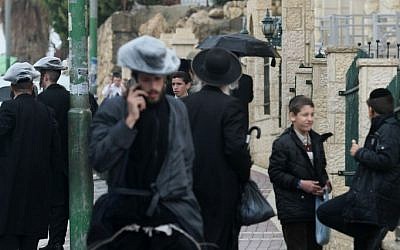 Typical frock coats (photo credit: Kobi Gideon/Flash90)