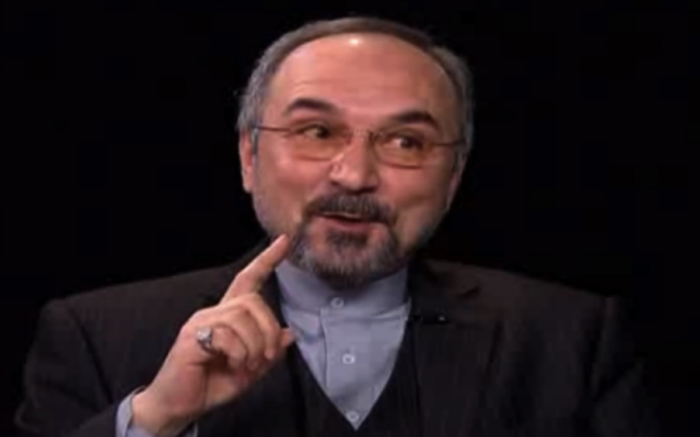 Iran's ambassador to the UN, Mohammad Khazaee (photo credit: screen capture YouTube/CBS/File)