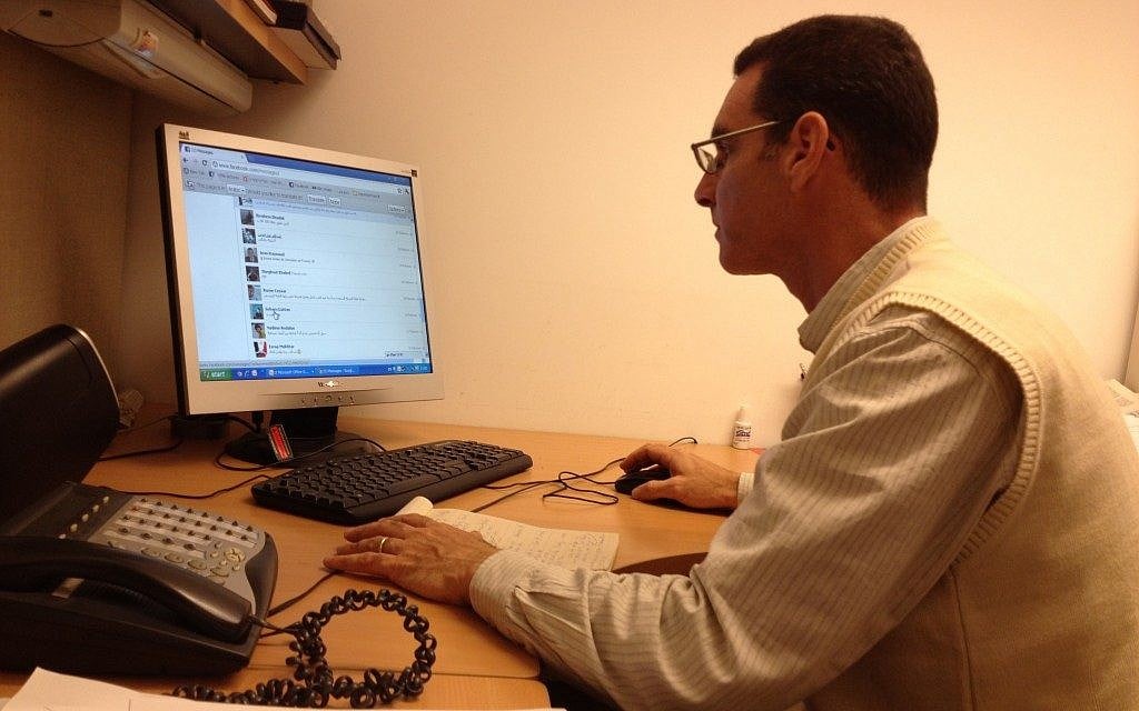 The Foreign Ministry's Lior Ben Dor in his Jerusalem office (photo credit: Raphael Ahren/The Times of Israel)