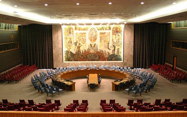The UN Security Council chamber (photo credit: CC BY-SA Gruban, Flickr)