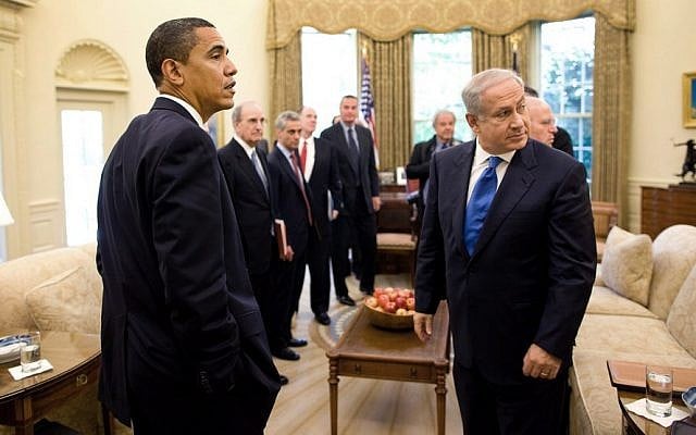 President Barack Obama and Prime Minister Benjamin Netanyahu in the Oval Office in 2009. (photo credit: Official White House Photo /Pete Souza)