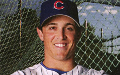 Adam Greenberg, who was hit in the head in his first and only Major League plate appearance with the Chicago Cubs in 2005, is one of more than 140 Jewish Major Leaguers. (photo credit: 'Jewish Major Leaguers'/via JTA)