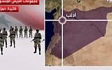 Al-Arabiya displays layout of Syrian opposition forces (photo credit: Al-Arabiya)
