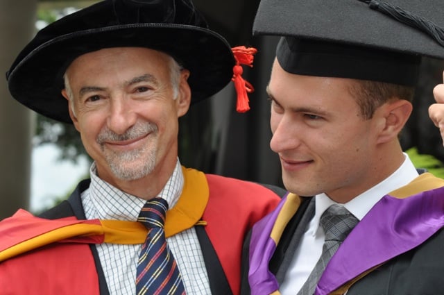Dr. Hilton Immerman and Dr. Josef McDonald at graduation. (Photo credit: Courtesy)