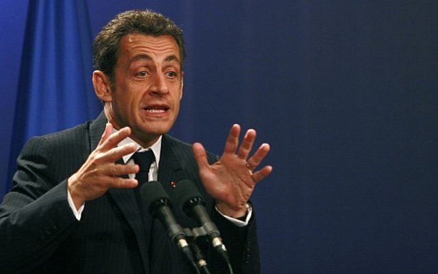 French President Nicolas Sarkozy in Jerusalem in 2008 (photo credit: Olivier Fitoussi /Flash90)