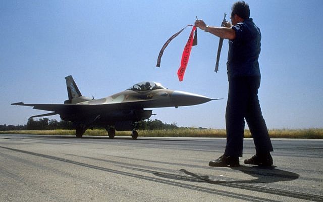 An Israeli F-16 fighter jet prepares to take off. Because why not. (photo credit: Shaul Shwartz/Flash90) An Israeli F-16 fighter jet prepares to take off. Because why not. (photo credit: Shaul Shwartz/Flash90)