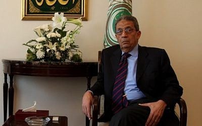 Amr Moussa, former secretary-general of the Arab League, pictured in Cairo in 2010. (photo credit: Wissam Nassar/ Flash90)