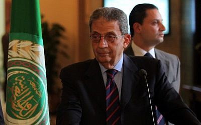 Amr Moussa (photo credit: Wissam Nassar/ FLASH90)