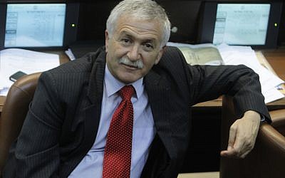 File: Israel Antiquities Authority head and former MK  Yisrael Hasson, at the Knesset. (Miriam Alster/Flash90)