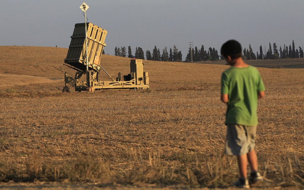 An Iron Dome launcher deployed next to Ashkelon (photo credit: Tsafrir Abayov/Flash90 ) An Iron Dome launcher deployed next to Ashkelon (photo credit: Tsafrir Abayov/Flash90 )