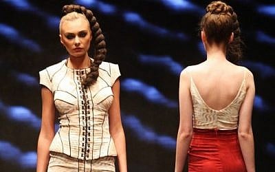 Skinny models on the runway (photo credit: Meir Partush/Flash90)
