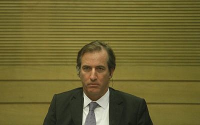 French Ambassador to Israel Christophe Bigot at the Knesset. (photo credit: Uri Lenz/Flash90)