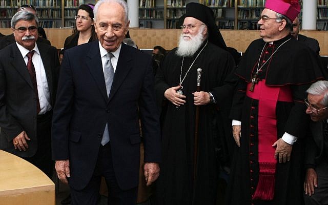 Israeli president Shimon Peres with Christian religious leaders in the north of Israel (photo credit: Kobi Gideon/Flash90) Israeli president Shimon Peres with Christian religious leaders in the north of Israel (photo credit: Kobi Gideon/Flash90)