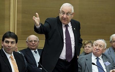 Speaker of the Knesset Reuven Rivlin (photo credit: Yonatan Sindel/Flash90)