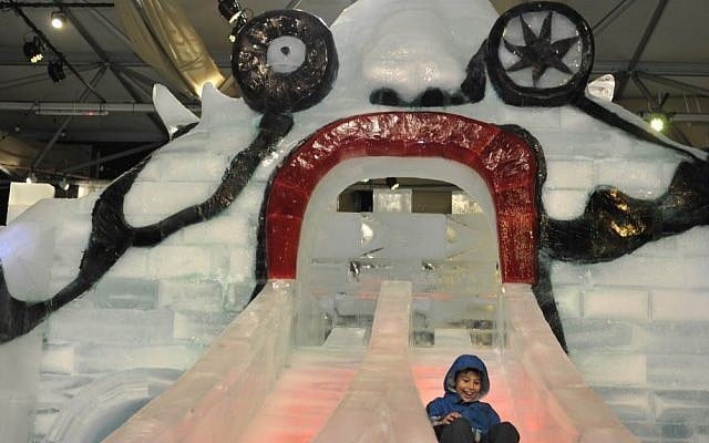 Jerusalem's famed "monster," now in ice. (photo credit: Flash90)