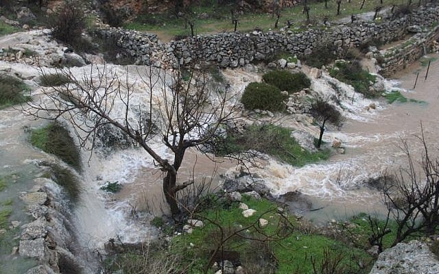 A view of the flooded Solomon's pools, southwest of Bethlehem, amid heavy rain on Thursday. (photo credit: Gershon Elinson/Flash90) A view of the flooded Solomon's pools, southwest of Bethlehem, amid heavy rain on Thursday. (photo credit: Gershon Elinson/Flash90)