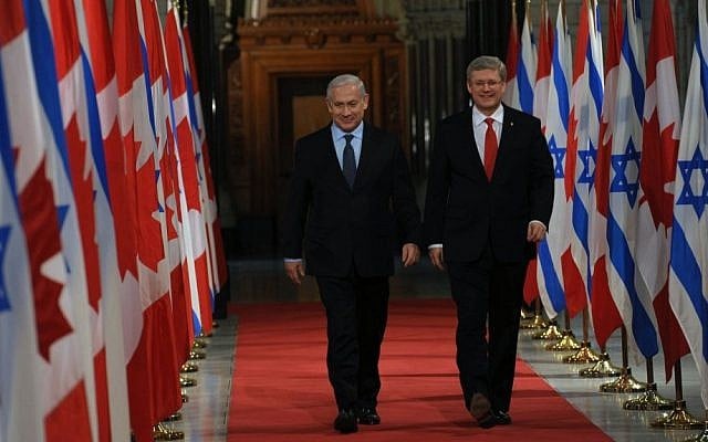 Prime Minister Benjamin Netanyahu with his Canadian counterpart, Stephen Harper, in Ottawa, in March (photo credit: Ben Gershom/GPO/Flash90) Prime Minister Benjamin Netanyahu with his Canadian counterpart, Stephen Harper, in Ottawa, in March (photo credit: Ben Gershom/GPO/Flash90)