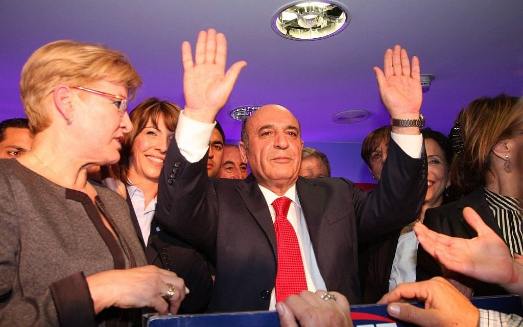 Shaul Mofaz waves to Kadima supporters after they elected him the party's new chairman last month. (photo credit: Roni Schutzer/Flash90) Shaul Mofaz waves to Kadima supporters after they elected him the party's new chairman last month. (photo credit: Roni Schutzer/Flash90)