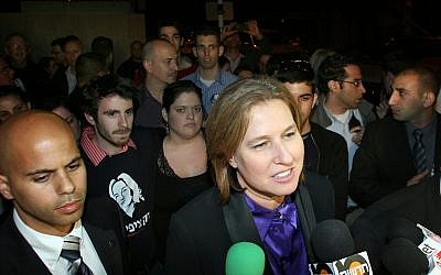 Tzipi Livni meets reporters after her defeat in last month's Kadima leadership race. (photo credit: Gideon Markowicz/Flash90)