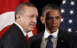 File: Turkish Prime Minister Recep Tayyip Erdogan, left, with US President Barack Obama during a bilateral meeting in 2011. (AP/Pablo Martinez Monsivais)