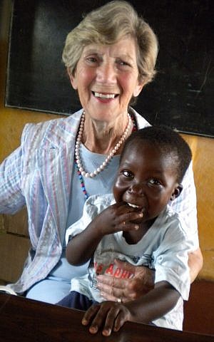 Ruth Feigenbaum with aids orphan Ruth Thabini Dube. (Photo credit: JTA)