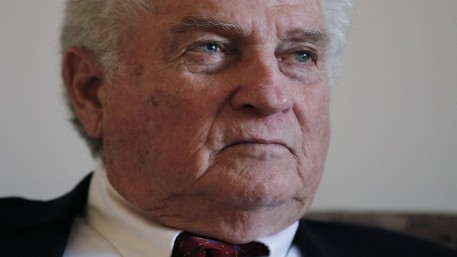 Dachau liberator Don Greenbaum. (photo credit: AP/Matt Rourke)