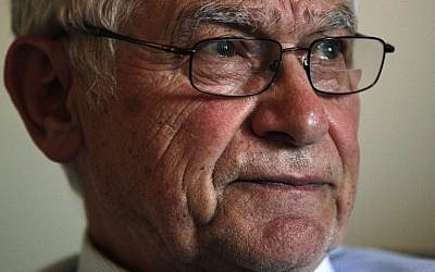 Dachau survivor Ernie Gross. (photo credit: AP/Matt Rourke)