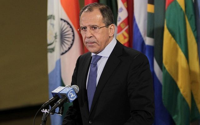 Russian Foreign Minister Sergey Lavrov (photo credit: Seth Wenig/AP)