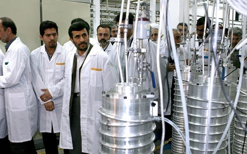 Iranian President Mahmoud Ahmadinejad visits the Natanz enrichment facility in 2008 (photo credit: www.president.ir) Iranian President Mahmoud Ahmadinejad visits the Natanz enrichment facility in 2008 (photo credit: www.president.ir)