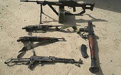 Smuggled weapons (illustrative photo: IDF Spokesman/Flash 90)