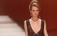 An Israeli fashion model on the runway (photo credit: Roni Shutzer/Flash90)