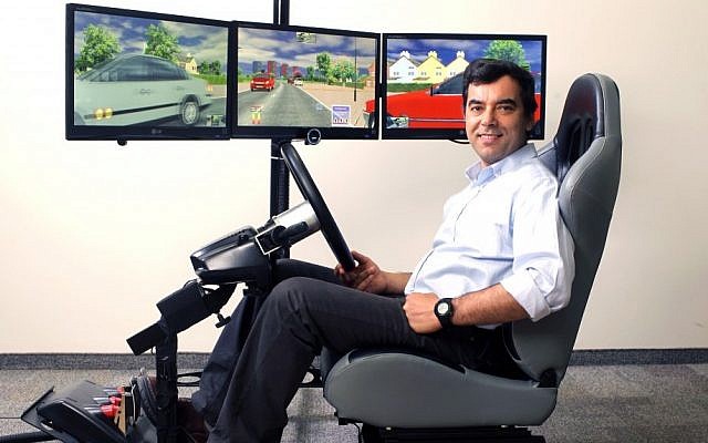 Prof. Amnon Shashua of Hebrew University's Selim and Rachel Benin School of Engineering and Computer Science at the Faculty of Science, invented Mobileye, a system designed to prevent accidents by warning the driver in real time about dangerous situations and driving conditions. (Photo credit: Nati Shohat/Flash90)