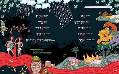 The Ten Plagues from 'A Happy Passover Haggadah' (photo credit: courtesy Monicka Clio Rafaeli))