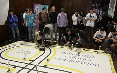 Teams work on their projects at Robotraffic (Photo credit: Courtesy)